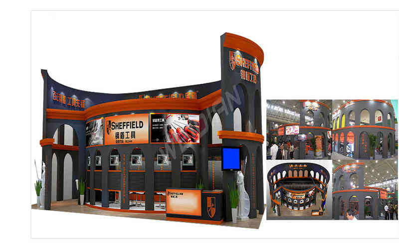 鋼盾工具建博會廣州展臺設計搭建